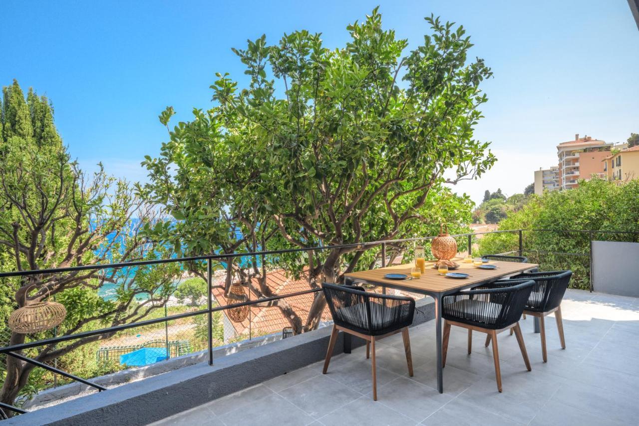 Proche Monaco, Vue Mer, Acces Plage Et Jardin Privatif Saint-Antoine  Extérieur photo